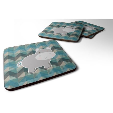 CAROLINES TREASURES Hippopotamus Foam Coasters - Set of 4 BB7031FC